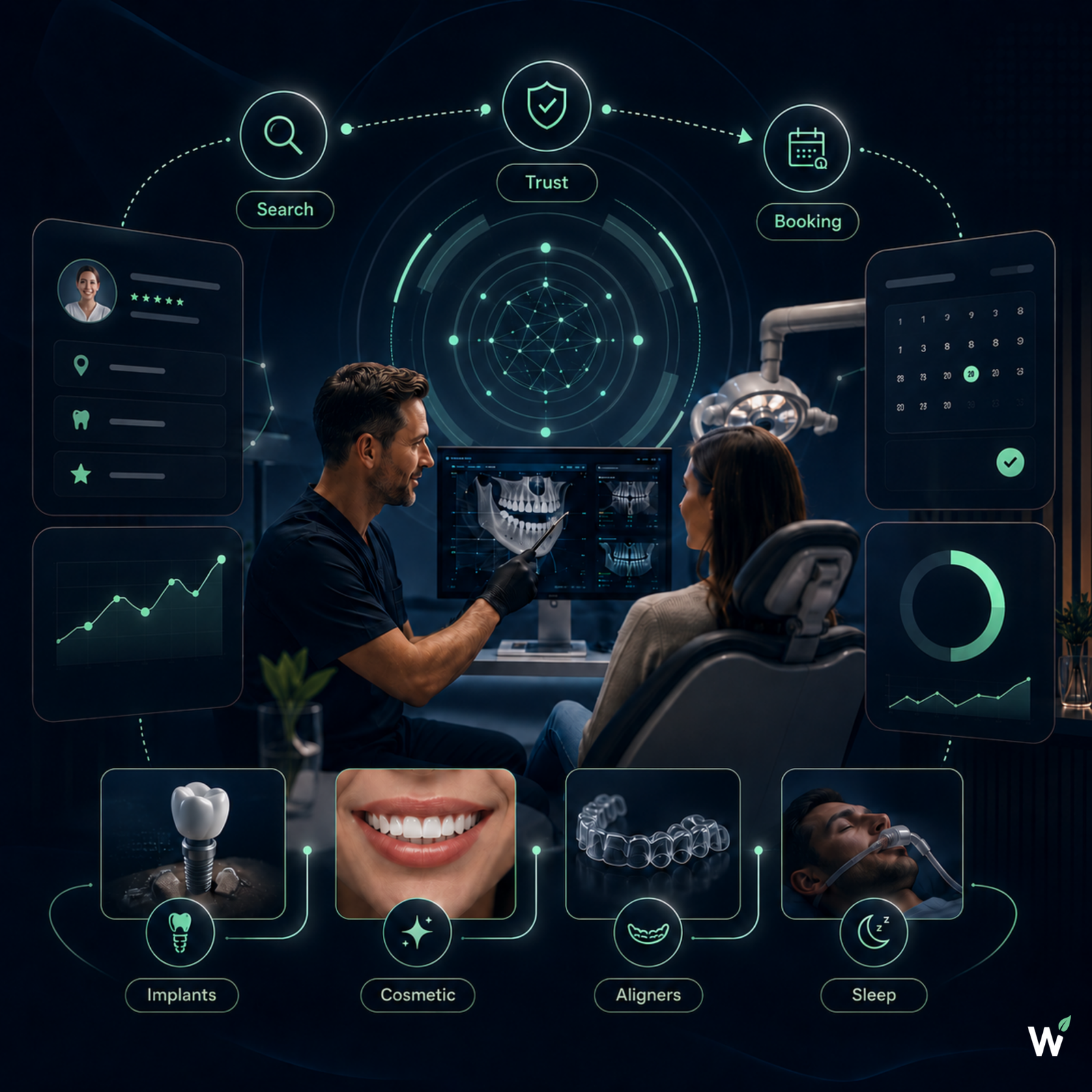 GROWSILK dental growth systems — built exclusively for dental practices offering implants, cosmetic dentistry, clear aligners, and sleep apnea therapy