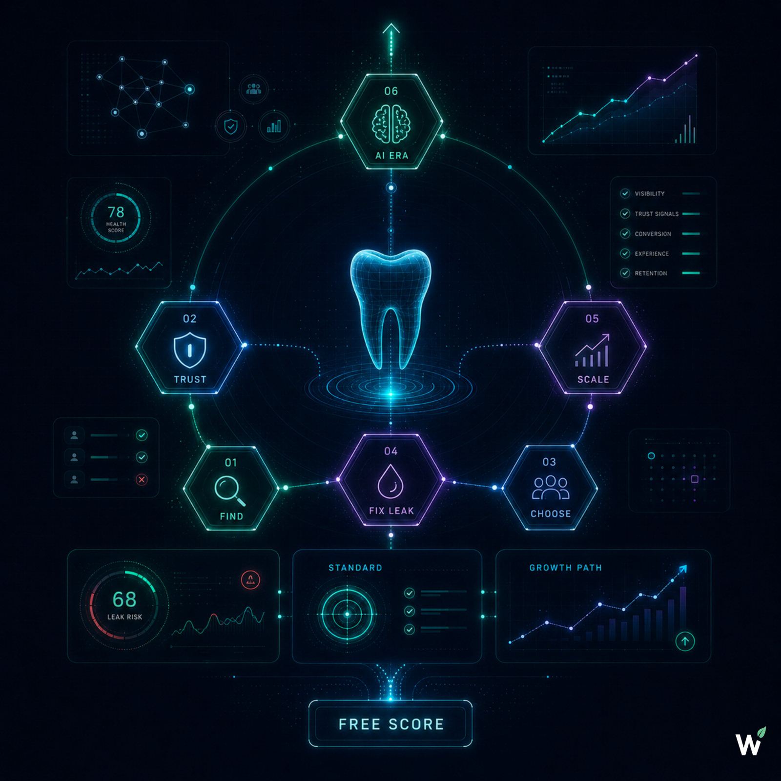 What GROWSILK is building — a diagnostic-first dental growth standard with a six-stage Growth System, treatment-line specificity, and a credibility model built on honest documented outcomes