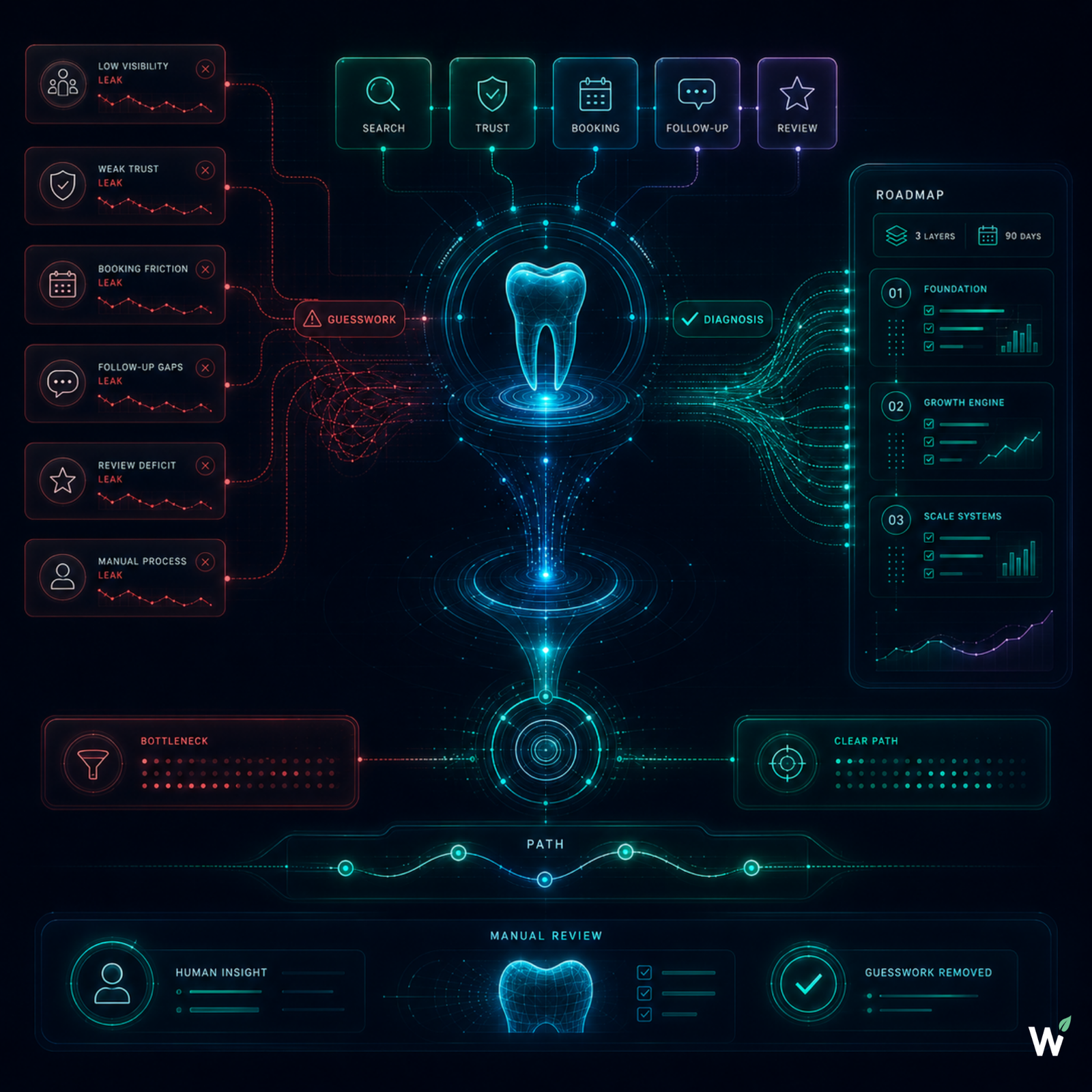 Why GROWSILK exists — dental practices losing patients not because of effort but because nobody diagnosed where the growth path was breaking before selling a solution
