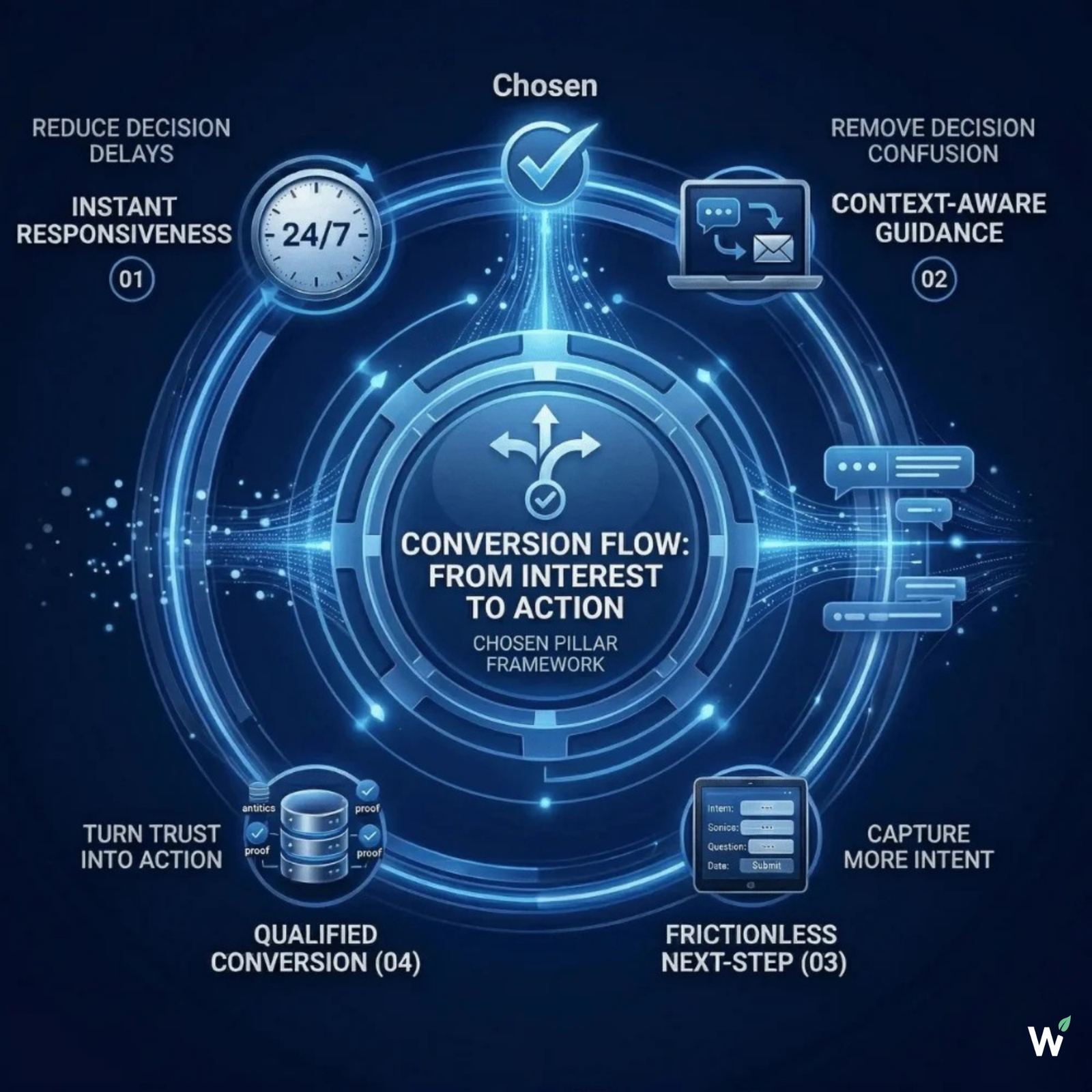 Be Chosen deliverables — what GROWSILK builds for your dental practice conversion infrastructure including Chat Concierge, Voice Concierge, booking path optimisation, and follow-up systems
