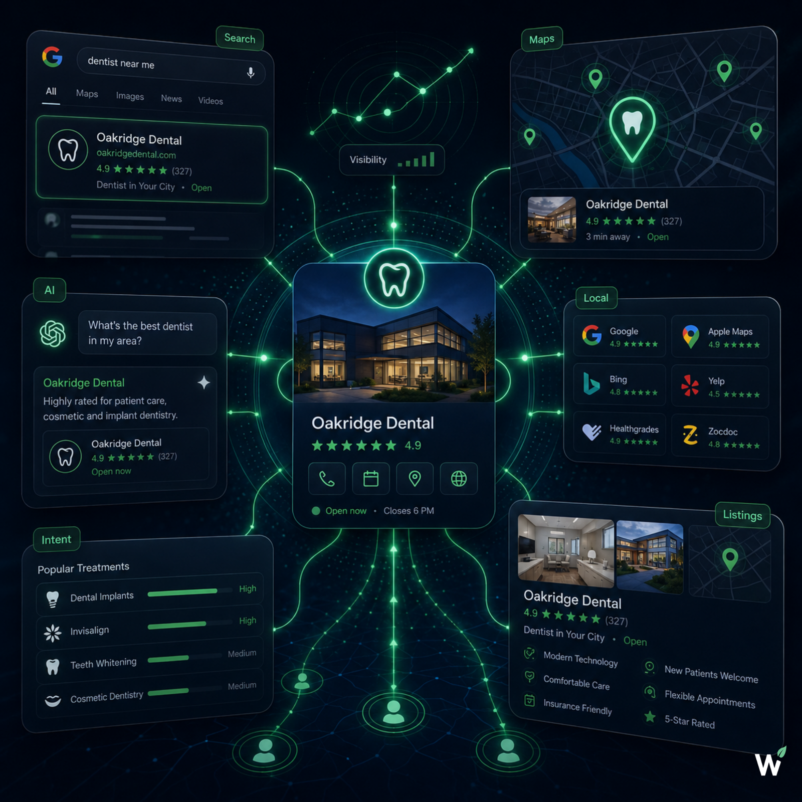 Be Found — local SEO and Google Maps visibility layer for dental practices searching for implants, cosmetic dentistry, and clear aligners