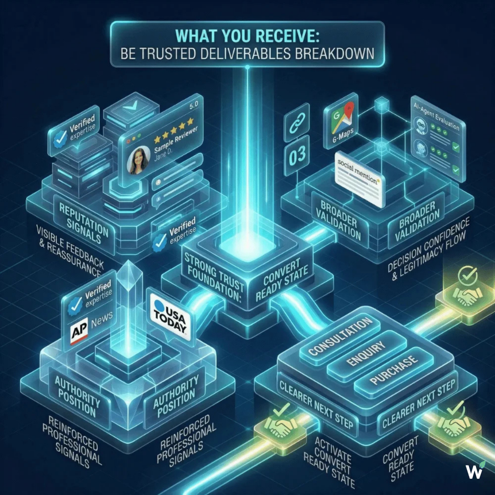 Be Trusted deliverables — what GROWSILK builds for your dental practice authority, reputation, and credibility layer